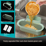 Sink Drainer Green Liter Filter Rack