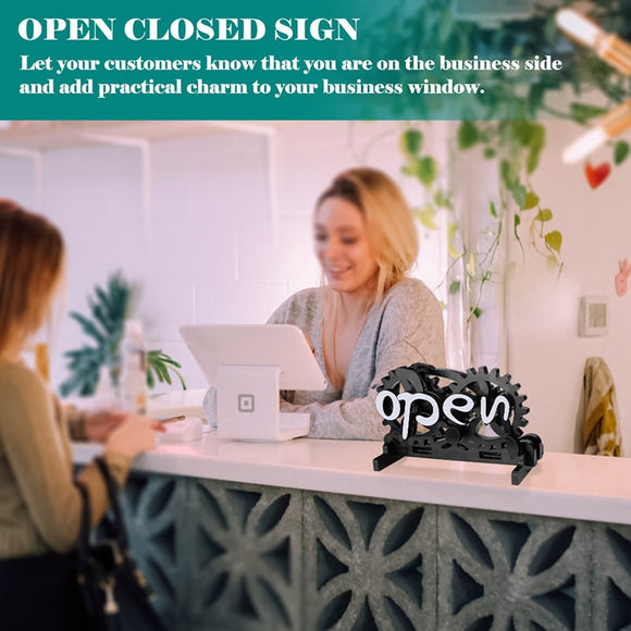 Wooden Double-sided Open/Closed Sign