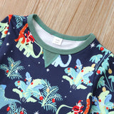 Green Dinosaur Family Christmas Pajama Sets