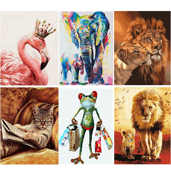 DIY Animal Painting By Numbers