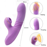 Heating Clitoris Sucking Dildo