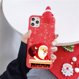 Cute 3D Christmas  soft Phone Case for iPhone