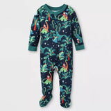 Green Dinosaur Family Christmas Pajama Sets