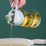 Leak-proof Automatic Cover Opening Oil / Sauce / Syrup / Vinegar Glass Dispenser Bottle