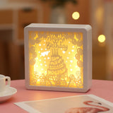 3D Paper-cut Carving Lamp Warm Color