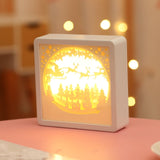 3D Paper-cut Carving Lamp Warm Color