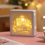 3D Paper-cut Carving Lamp Warm Color