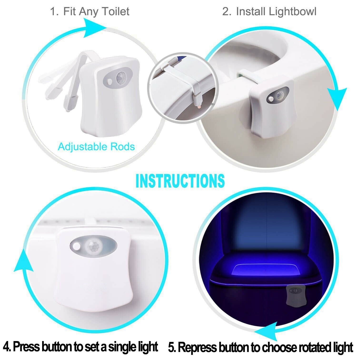 How to Use an LED Toilet Light 