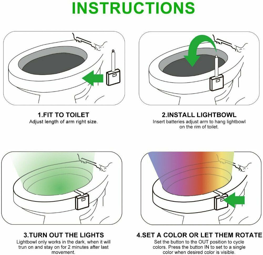 Utilitech White Toilet Seat Night Light in the Toilet Hardware &  Accessories department at