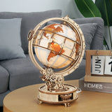 DIY Wooden Globe with LED Light