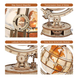 DIY Wooden Globe with LED Light